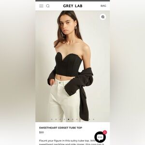 Black Corset Top | Size XS